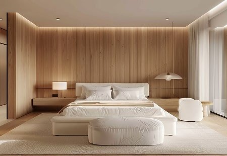 غرفة معيشة بتصميم داخلي حديث وبسيط