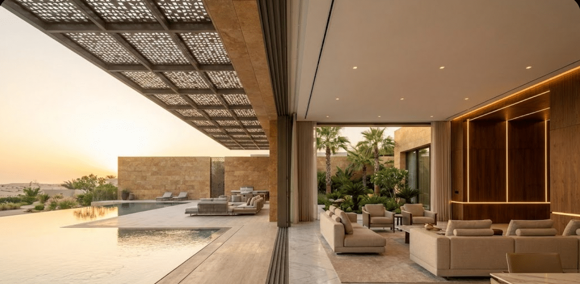 التصميم المعماري للفلل الفاخرة