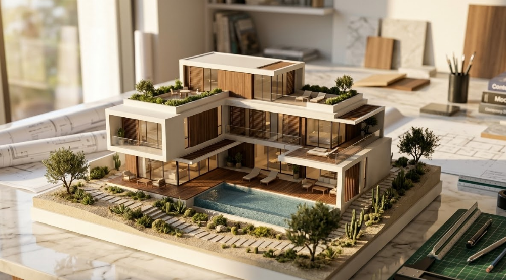 تجسيد الرؤية: كيف تمنحك مجسمات معمارية احترافية اليقين قبل وضع حجر الأساس