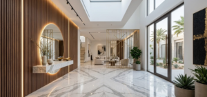 ديكور مدخل البيت الداخلي مودرن: أسرار الفخامة في الفلل الخليجية