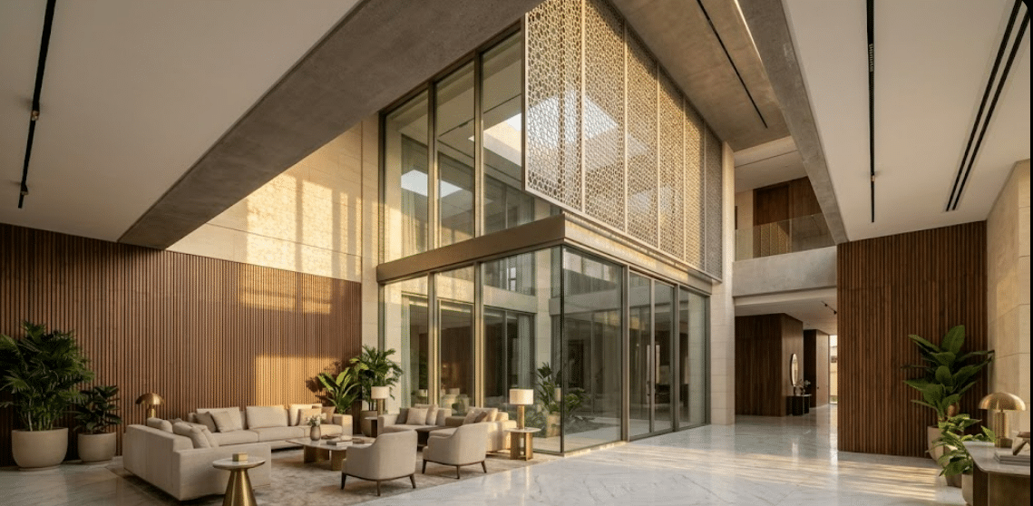 الفخامة المعمارية تتجسد: دليلك لاختيار مكتب استشارات هندسية معتمد لتصميم فيلتك بالخليج